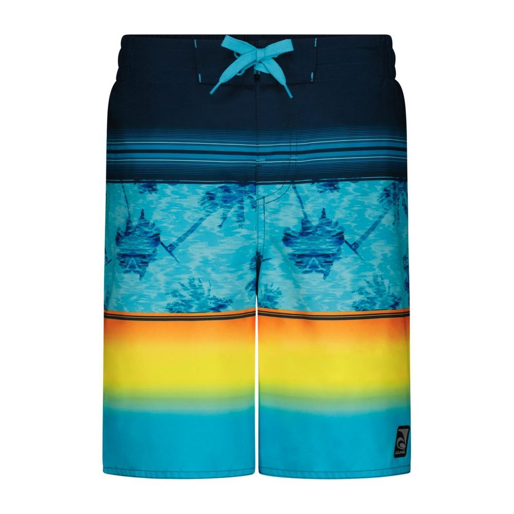 Laguna Boys Blue Palm Tree Swim Trunks UPF 50 Size‎ M 10/12